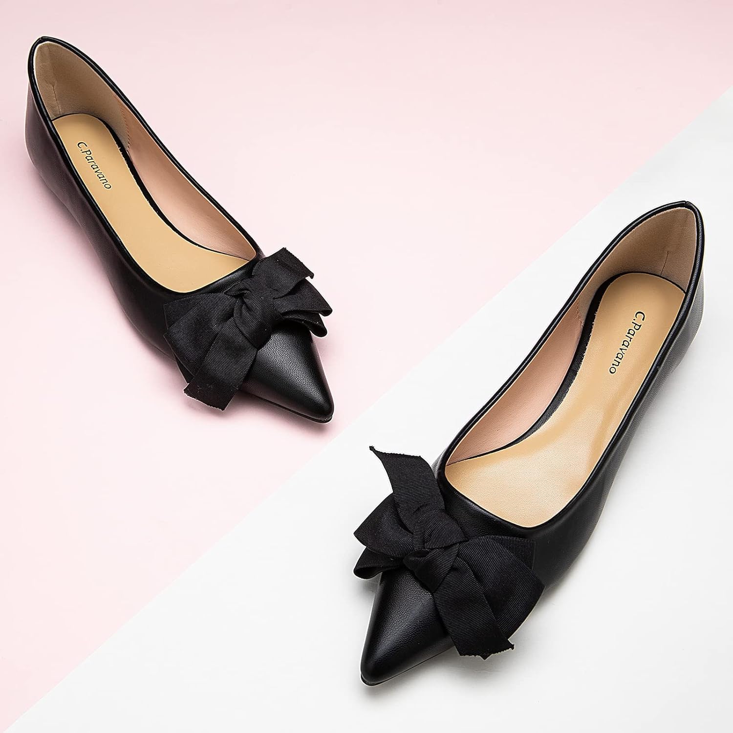 Zapatos Plano Negro Mujer, T.40 Zapatos Plano Negro Mujer, T.40